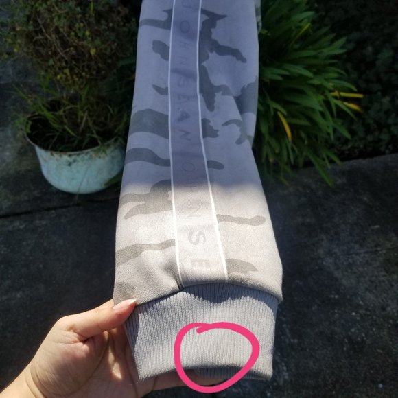 NWT Sean John Faux Suede Gray Camo Men's 3X Logo Taping Track Jacket - Picture 12 of 15